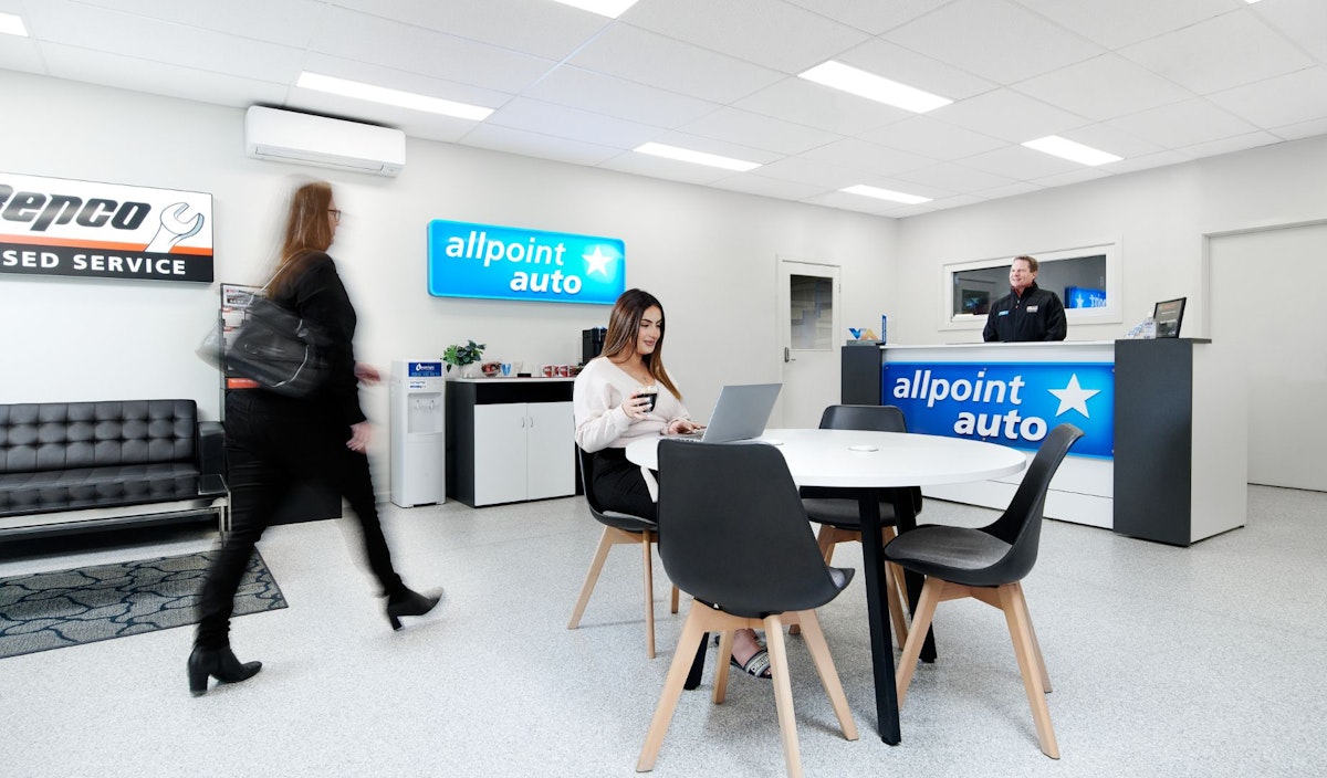 Our new reception area and work hub for the convinence of our customers at Allpoint Automotive